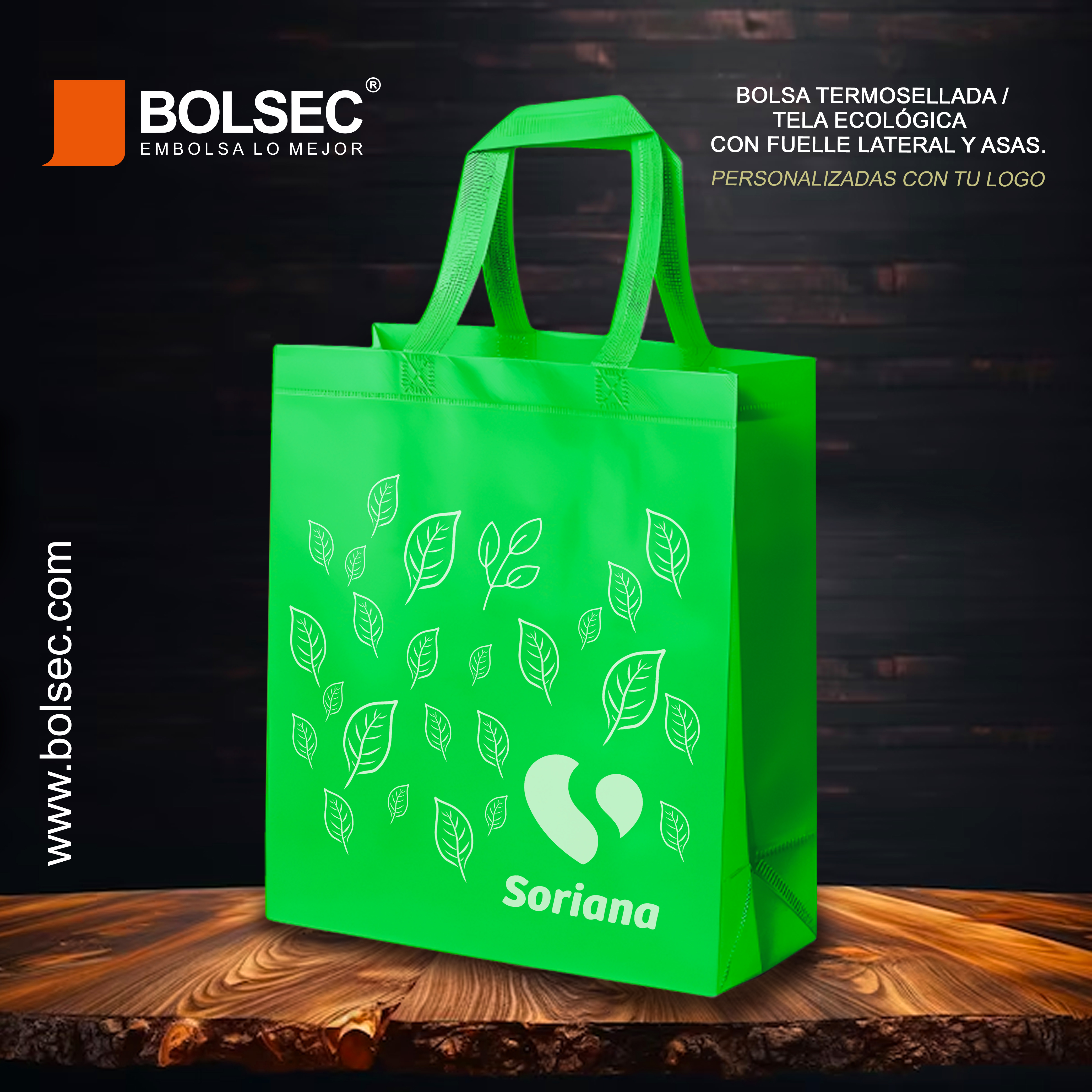 bolsas de tela ecologicas termoselladas impresas con tu logo en ciudad de mexico
